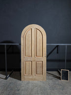 Antique 4 Panel Arched Solid Single Door - 40.25x90 - N267