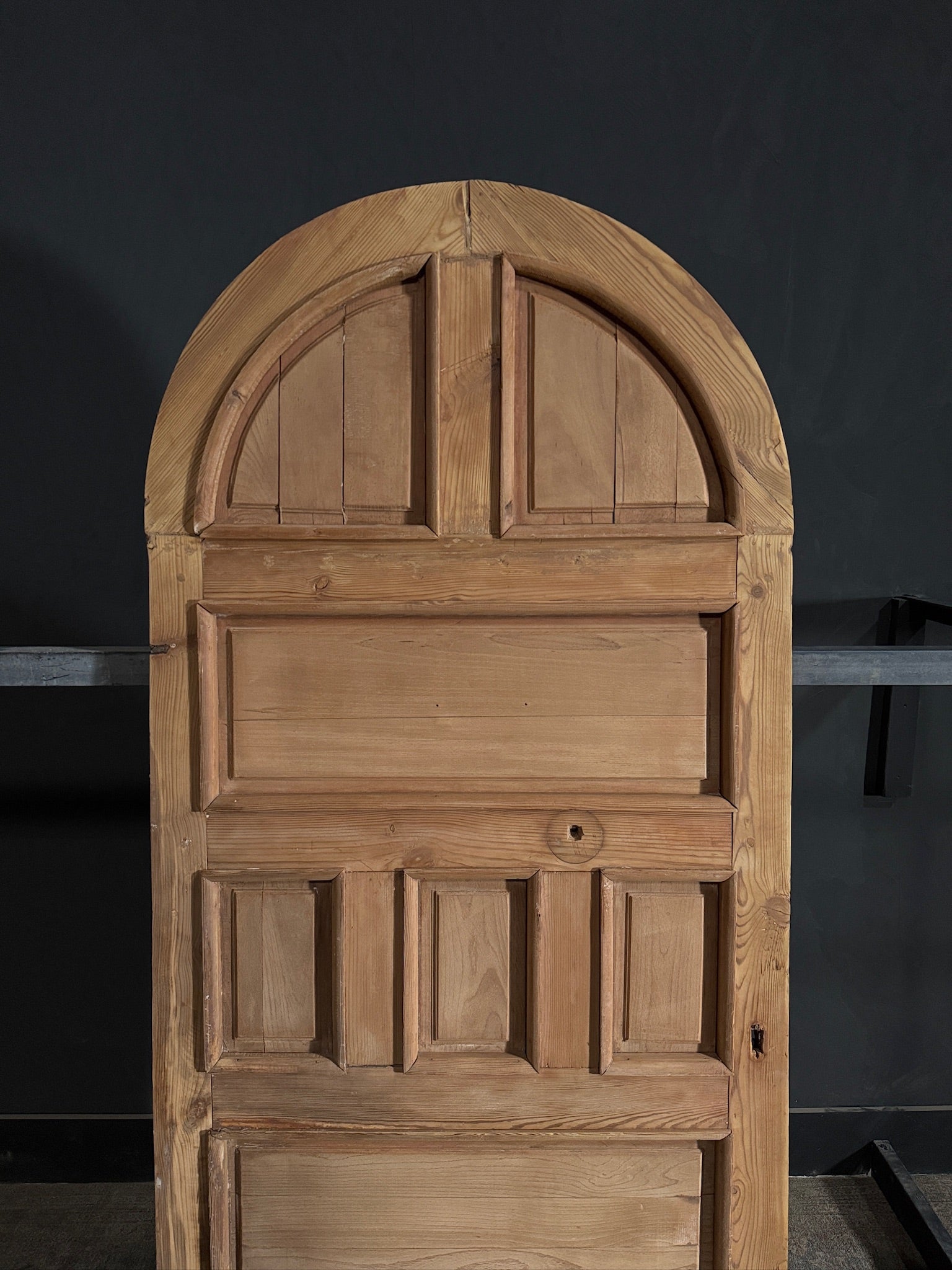 Antique 10 Panel Arched Solid Single Door - 36.5x85 - N504