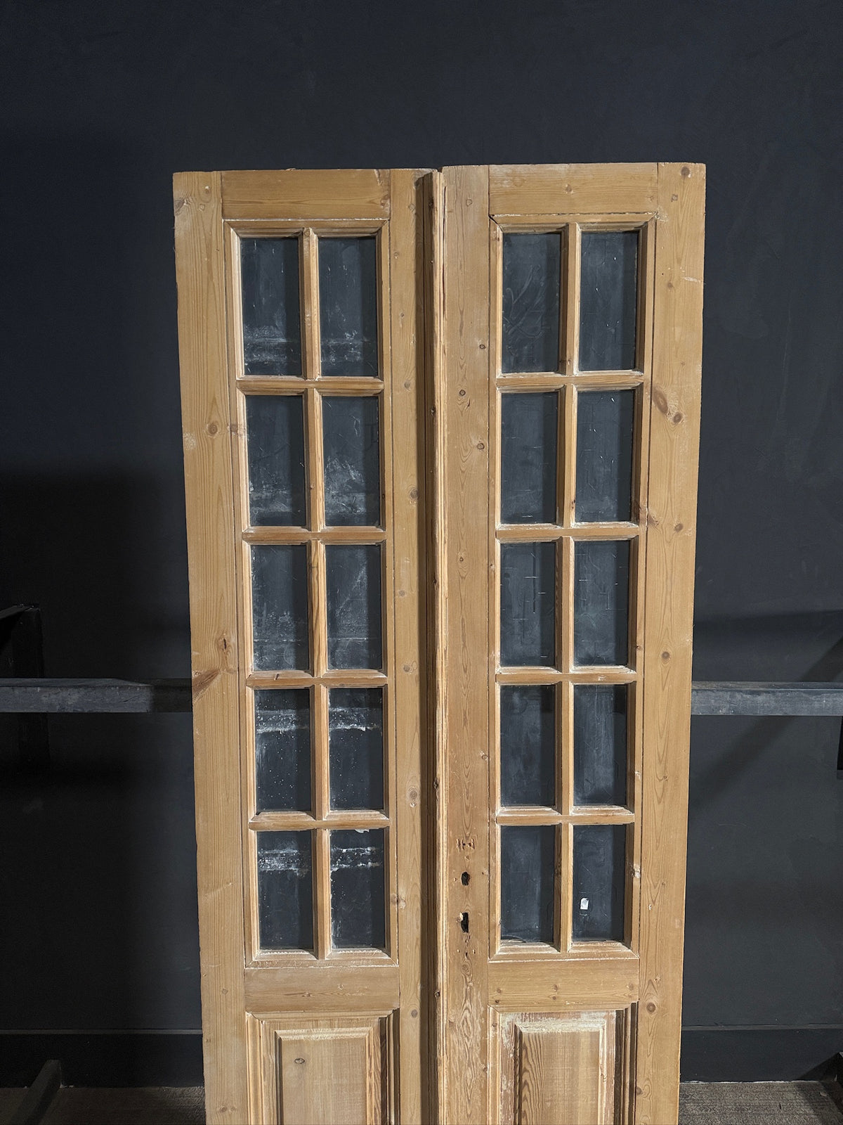 Antique Glass 10 Lite French Doors - 35x95 - N659