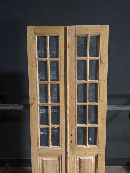 Antique Glass 10 Lite French Doors - 35x95 - N659