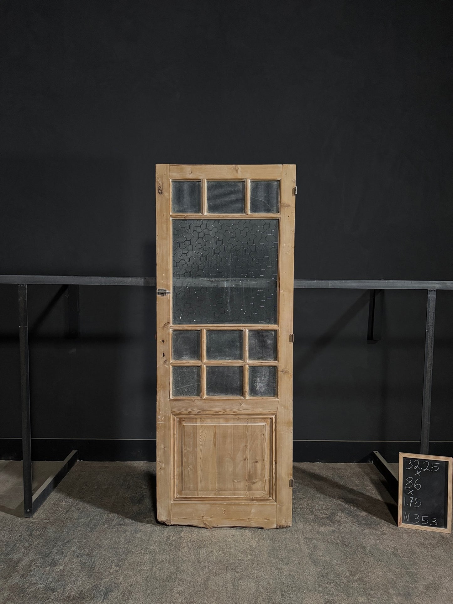 Antique Glass Single Door - 32.25x86 - N353