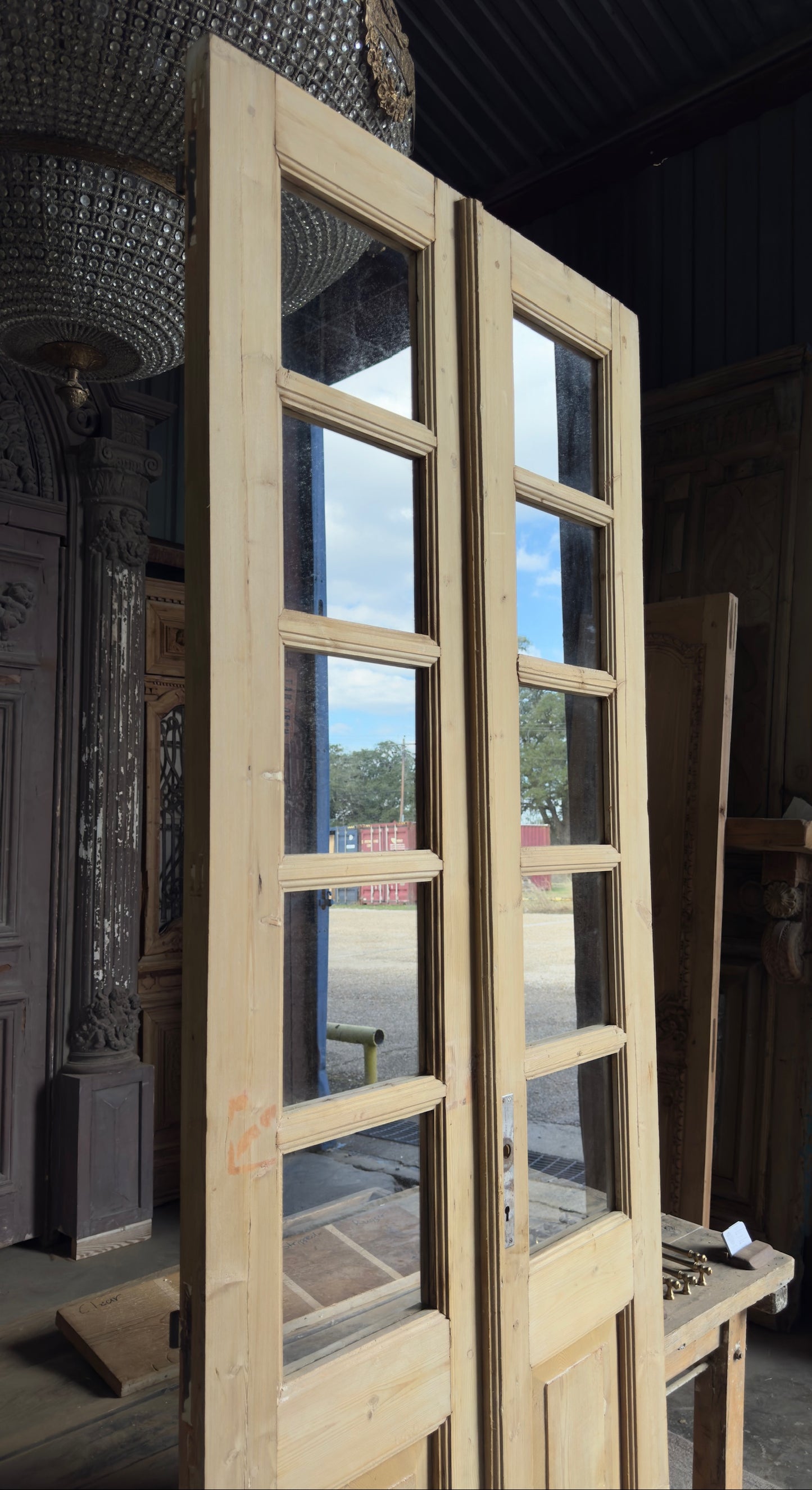 10 Lite European Antique Glass French Doors - 35.5x100 - L210