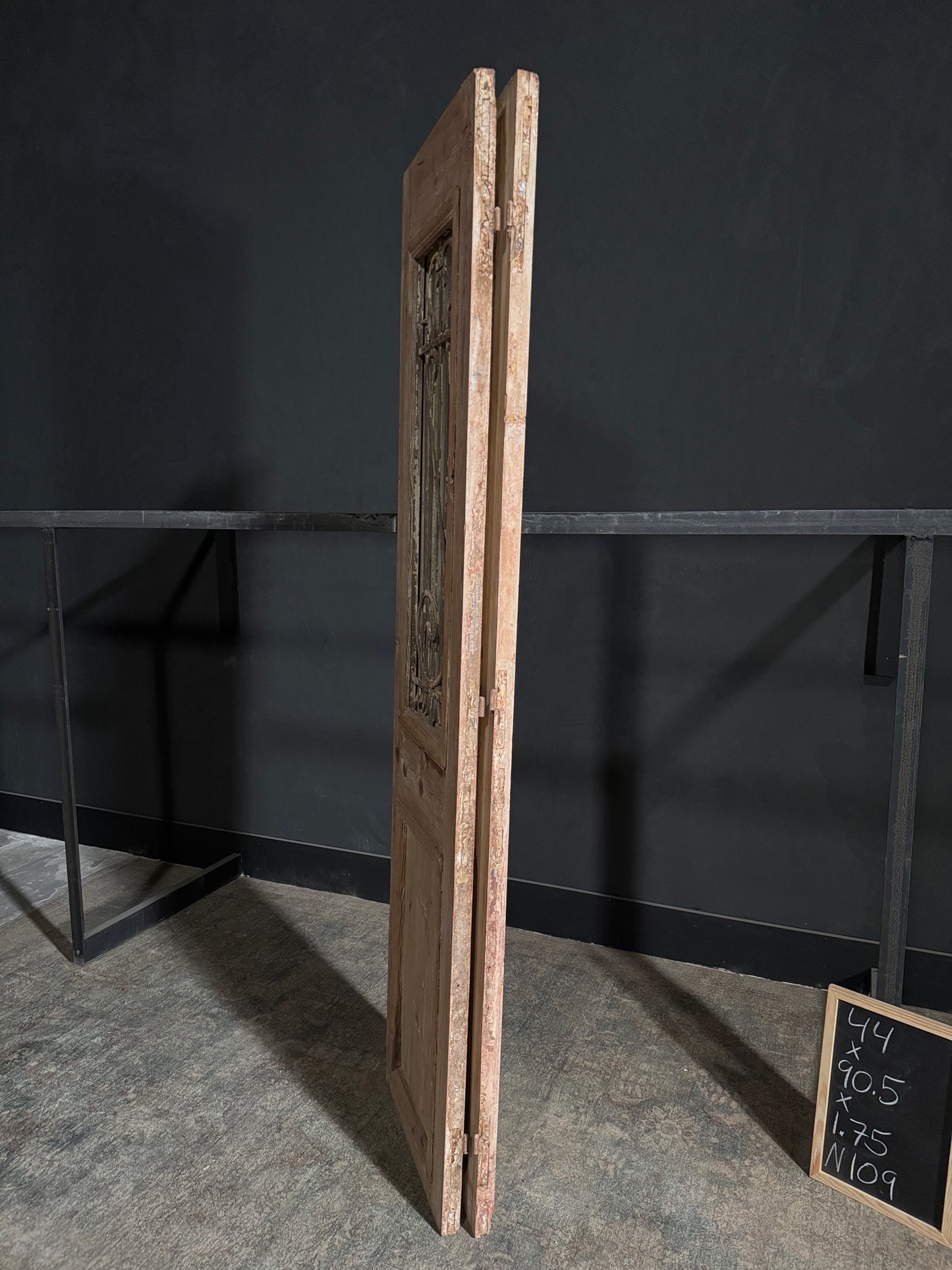 Antique Iron French Doors - 44x90.5 - N109