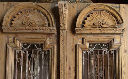 Grand Antique Iron French Doors - 57.5x110 - L205
