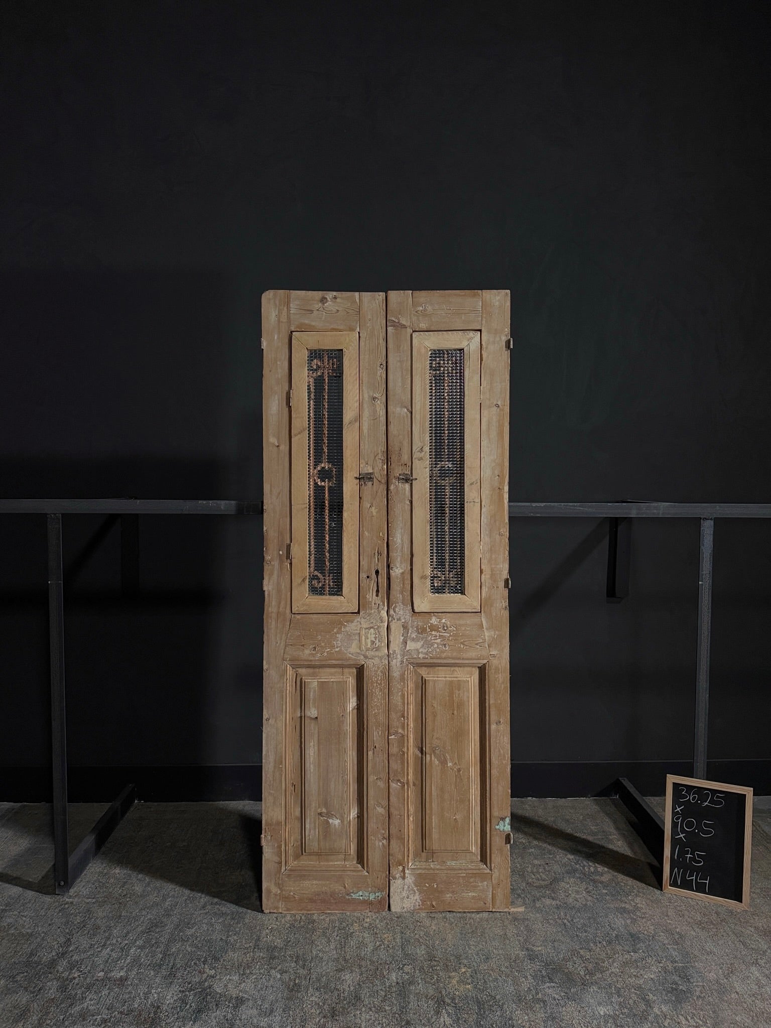 Antique Iron French Doors - 36.25x90.5 - N44