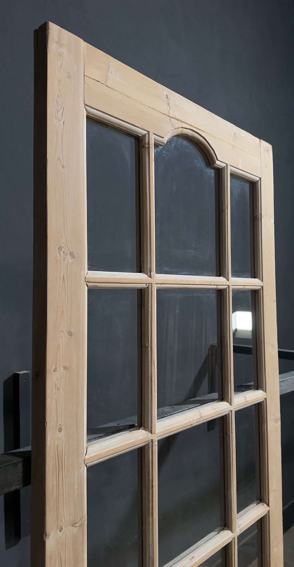 Antique Fluted Panel Glass Pantry Door - 32x90 - N764