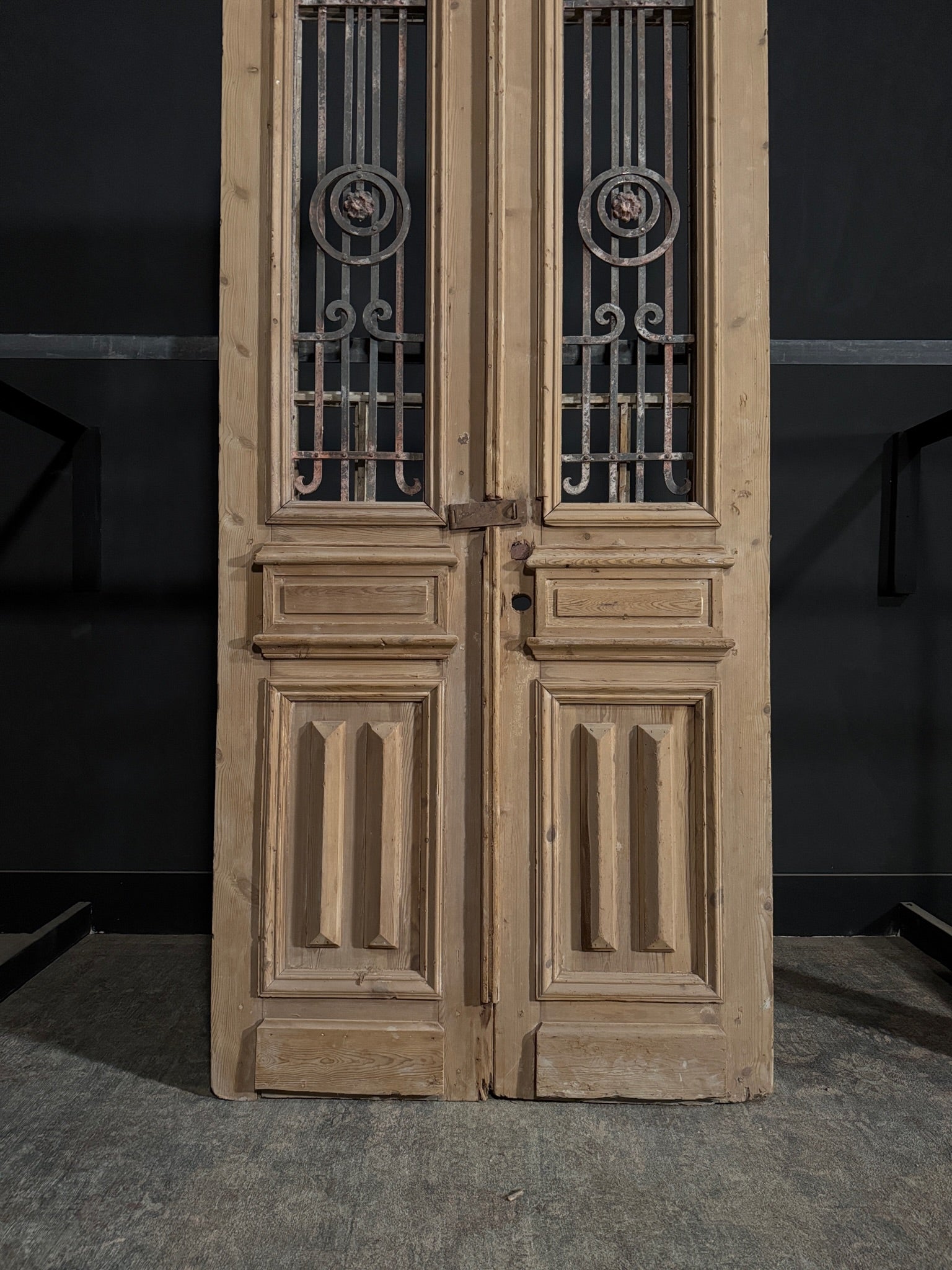 Antique Iron French Doors - 43.25x101.5 - N282