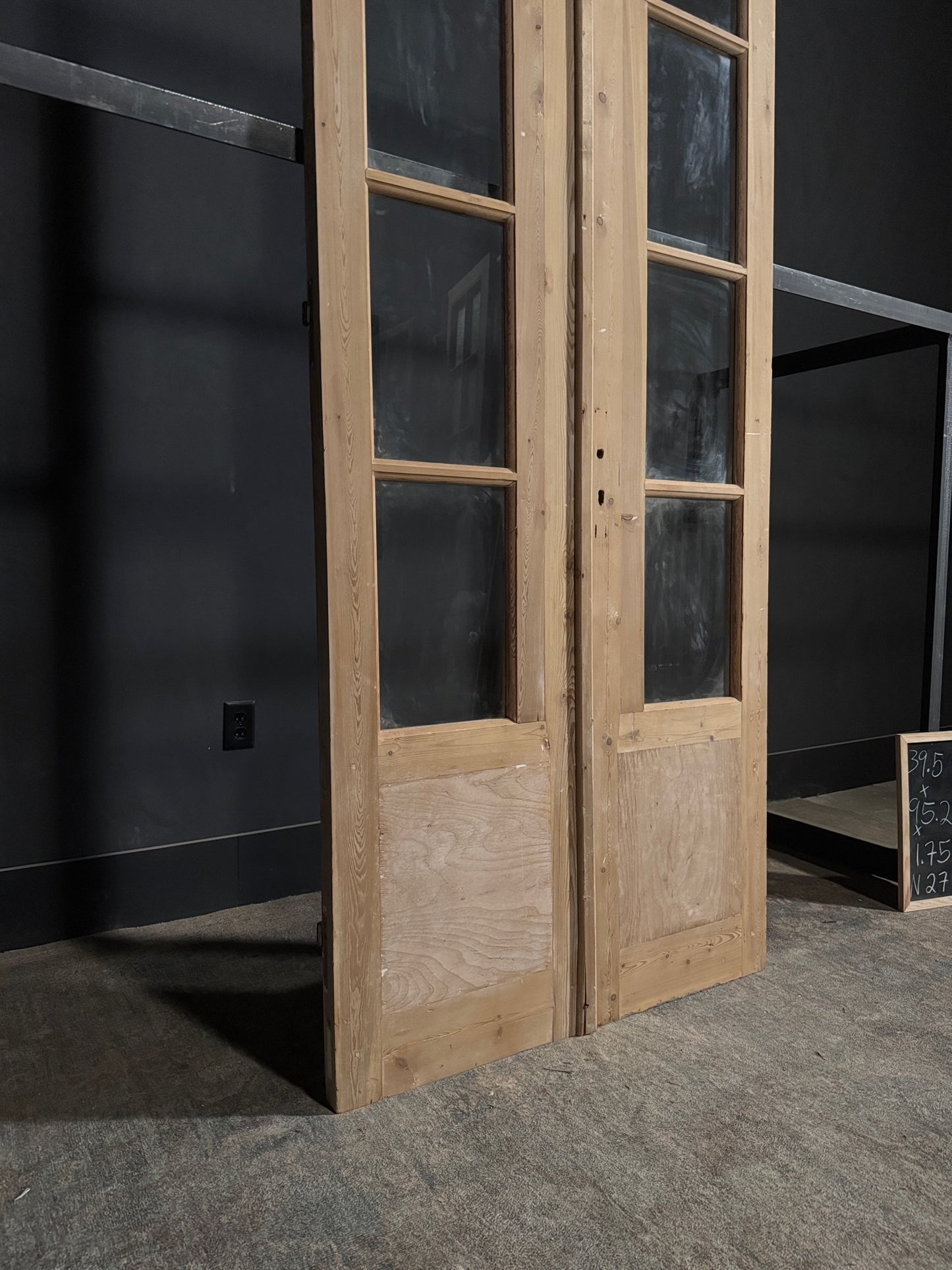 Antique Glass 4 Lite French Doors - 39.5x95.25 - N274