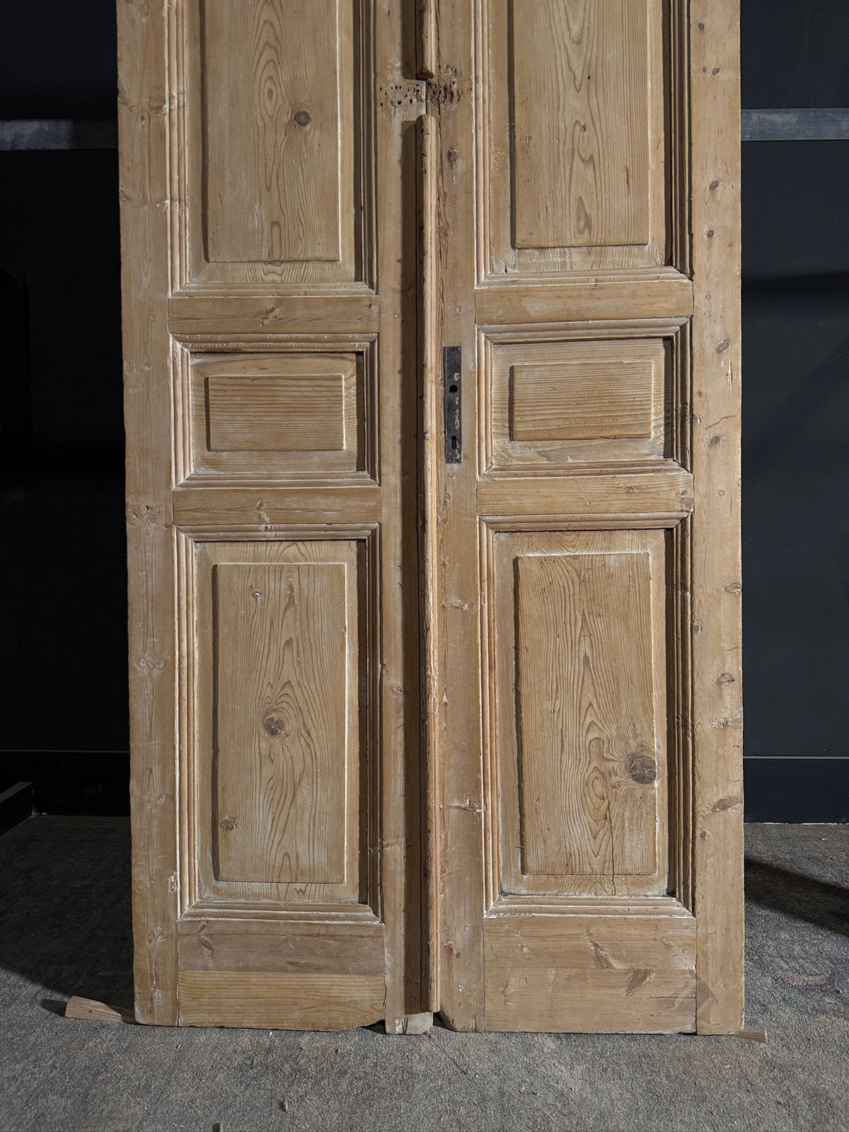 Antique 3 Panel Solid Double Doors - 39.5x97.5 - N595