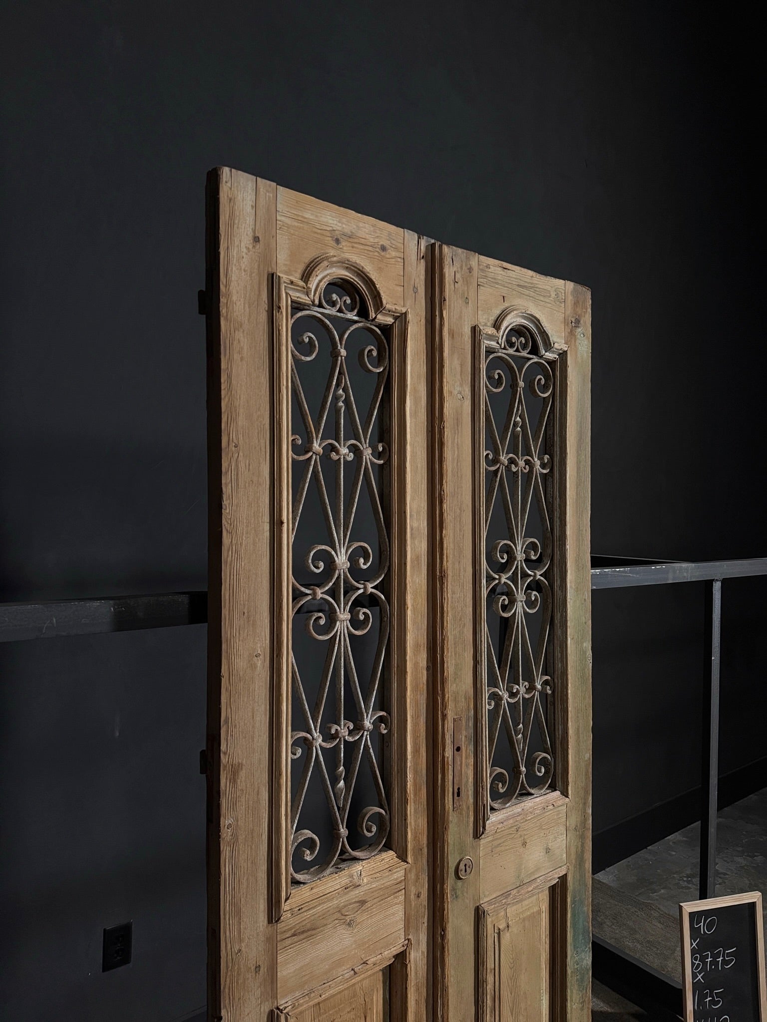 Antique Iron French Doors - 40x87.75 - N42