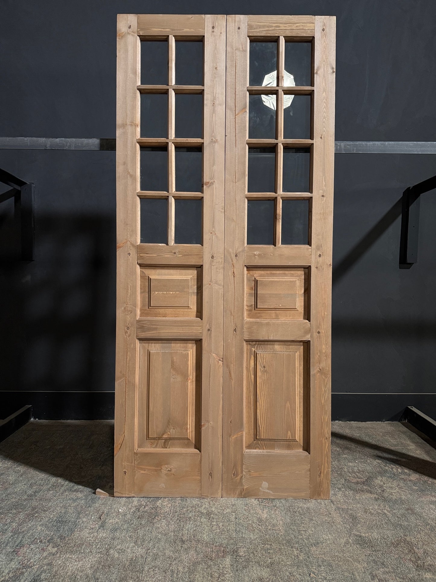 Handcrafted 8 Lite Glass French Doors - 36x80 - N205