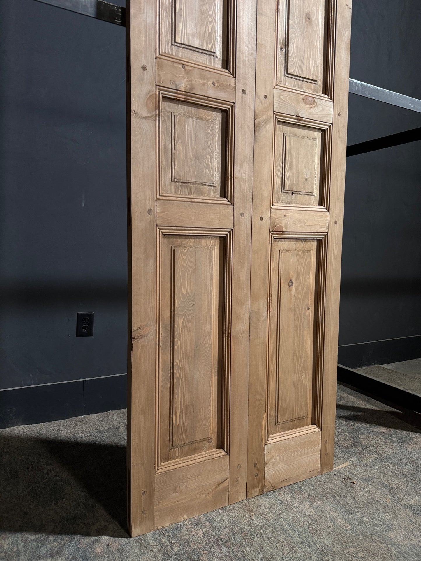 Handcrafted 3 Panel Solid French Doors - 32x96 - N167