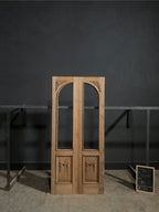 (Valencia) Handcrafted Arched Open Glass French Doors - 36x80 - N782