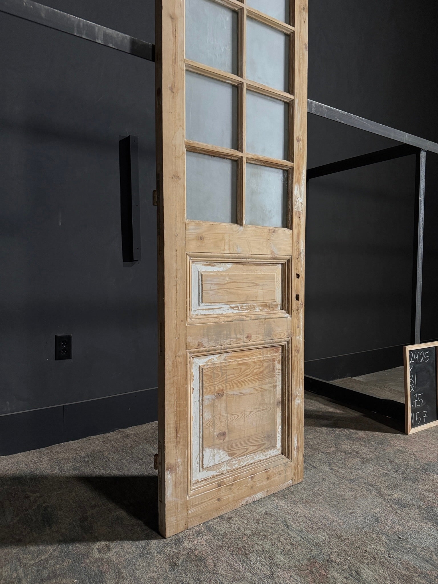 Antique Glass 8 Lite Single Door - 24.25x81 - N57