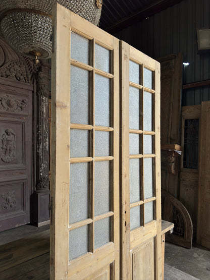 20 Lite Antique Glass French Doors - 43.75x95 K235