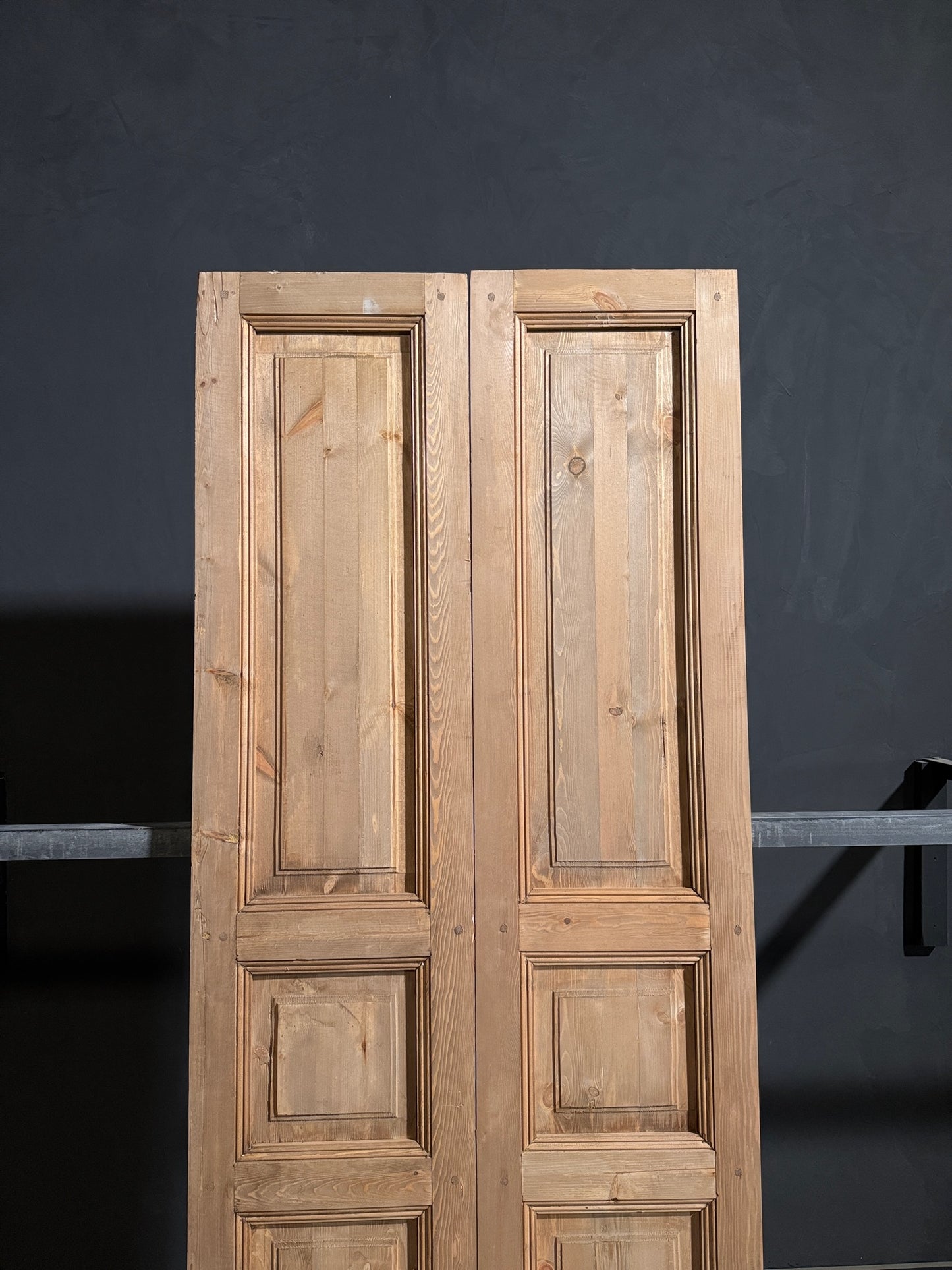 Handcrafted 3 Panel Solid French Doors - 36x96 - N220