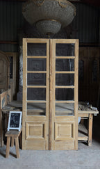 Antique Glass 5 Lite French Doors - 44.25x88 - L693