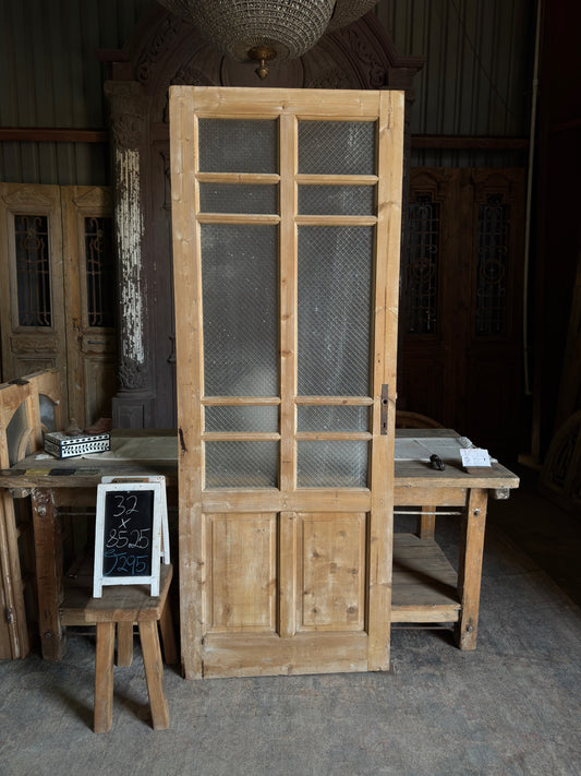 Antique Glass European 2 Panel Door - 32x85.25 J295