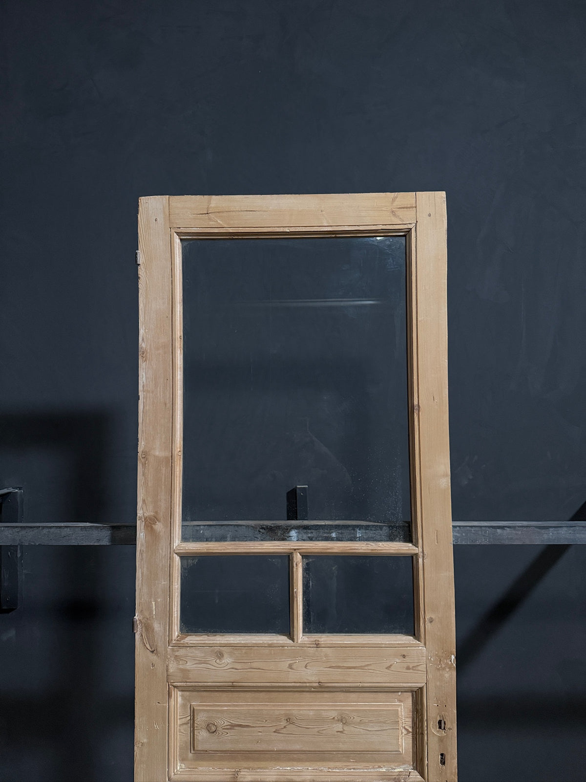 Antique Clear Glass Raised Panel Pantry Door - 32x94.25 - N758