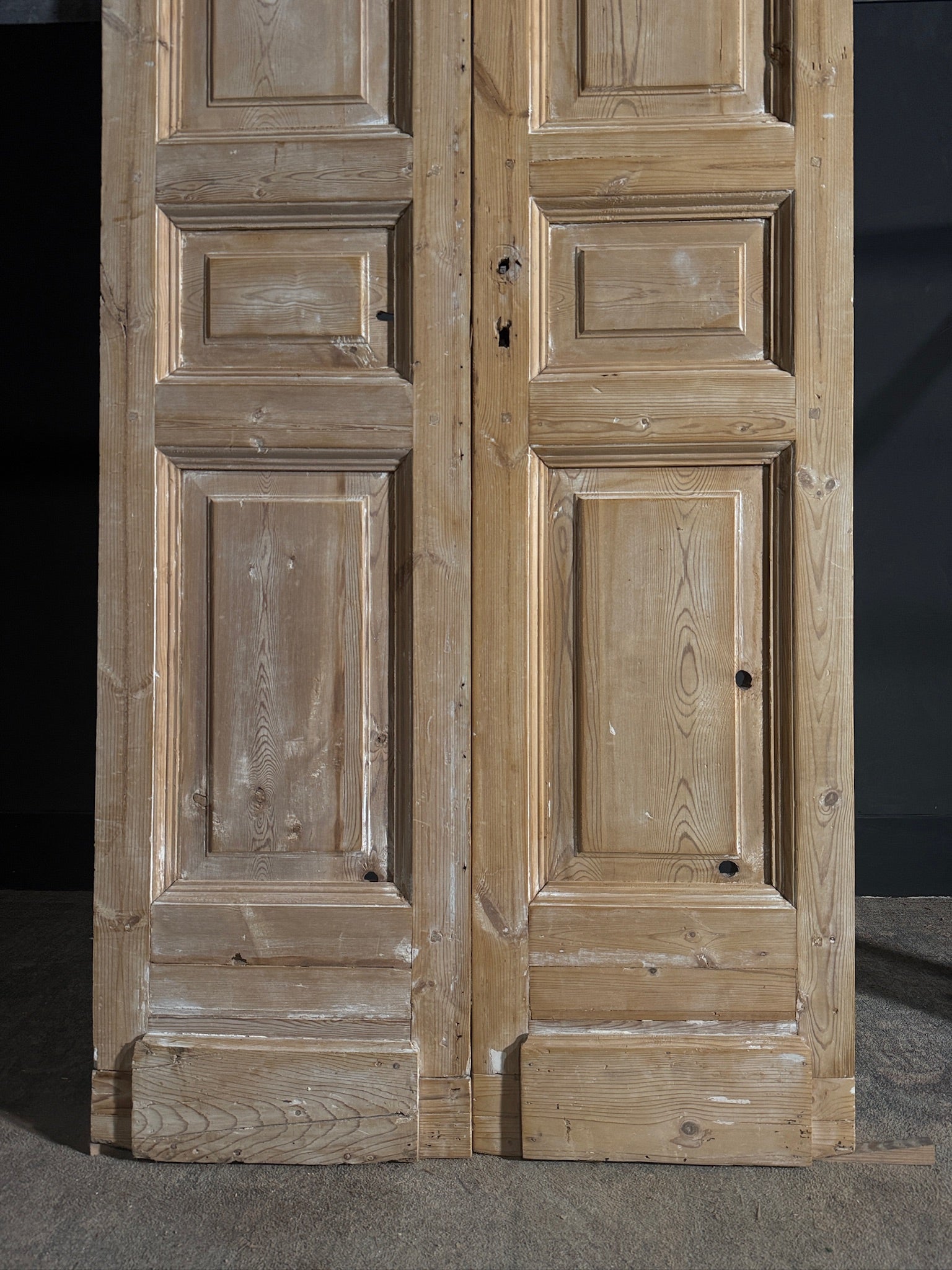 Antique 3 Panel Solid Double Doors - 37.25x100.5 - N611