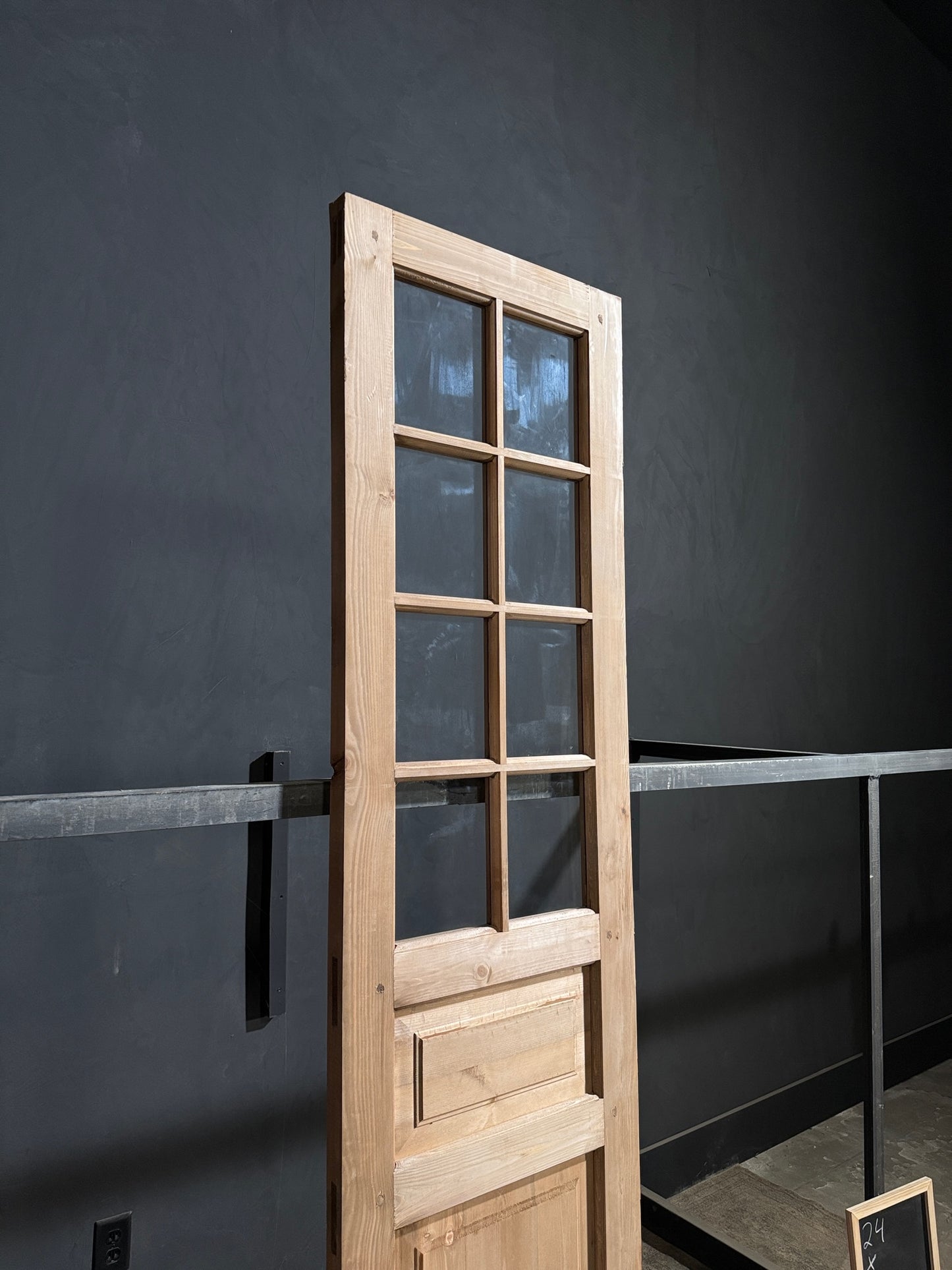 Handcrafted 8 Lite Single Glass Door - 24x96 - N209