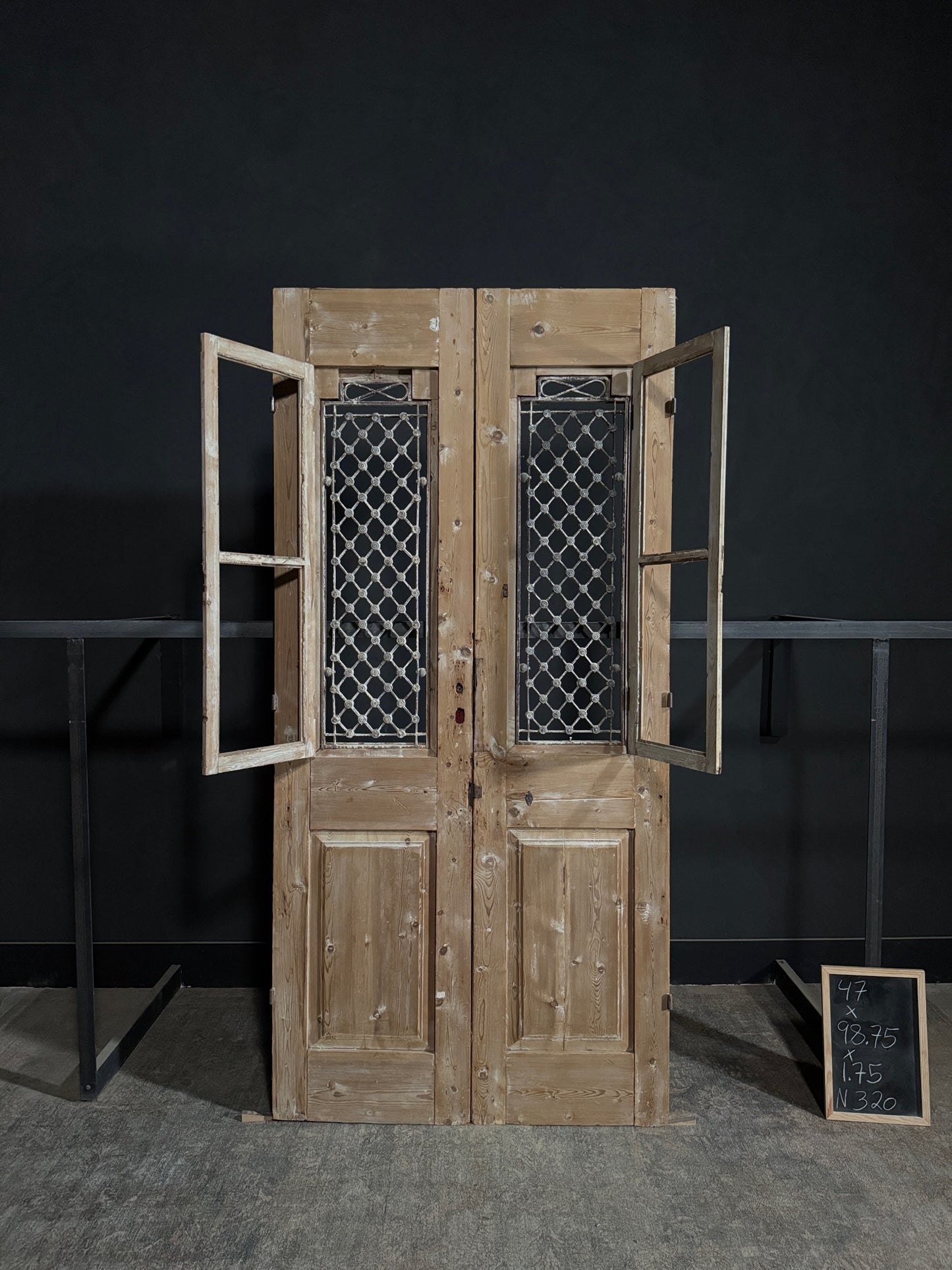Antique Iron French Doors - 47x98.75 - N320