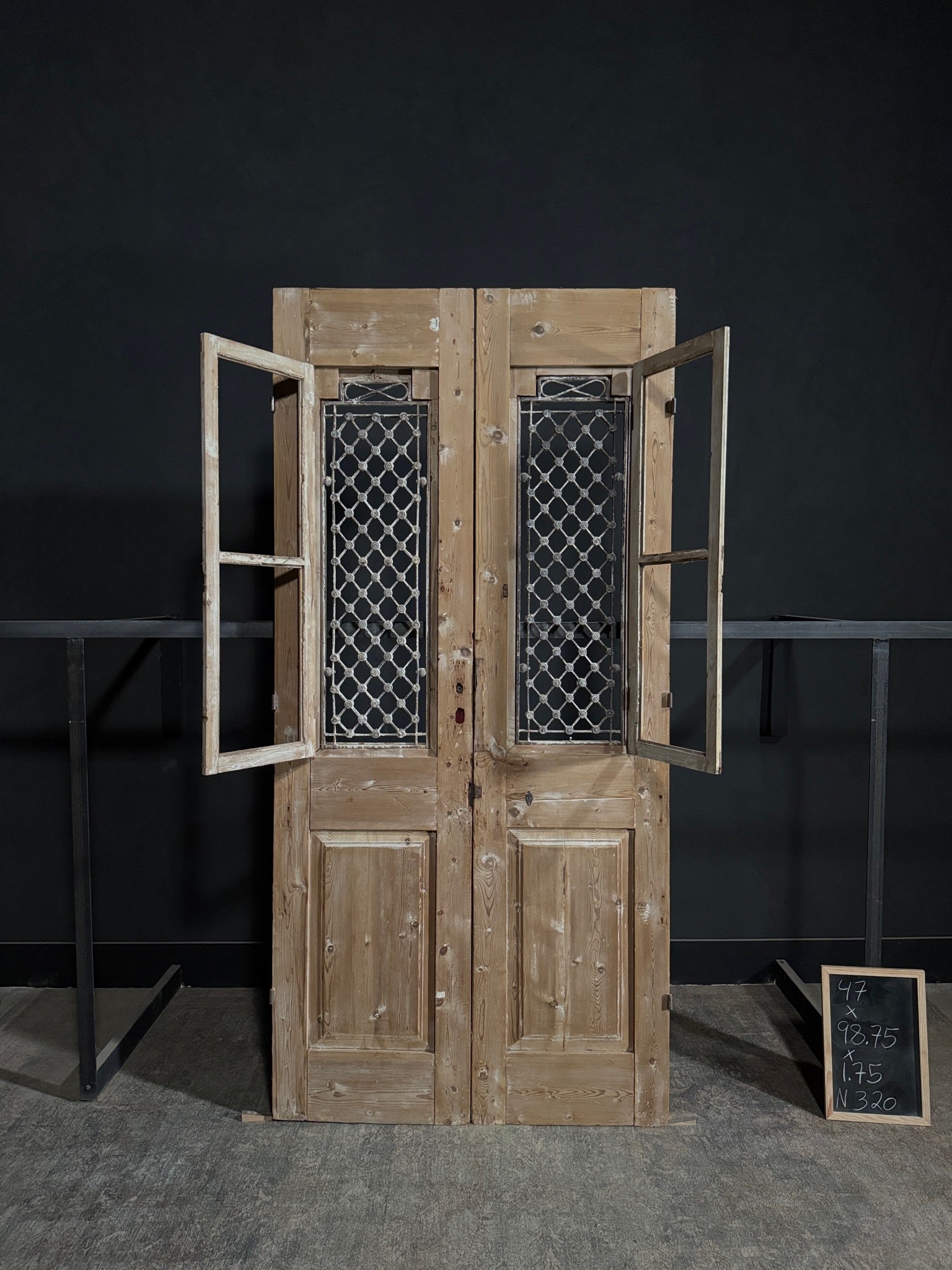 Antique Iron French Doors - 47x98.75 - N320