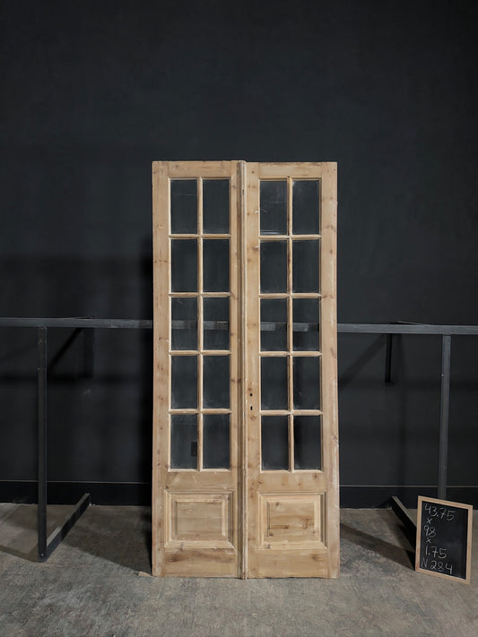 Antique Glass 10 Lite French Doors - 43.75x98 - N284