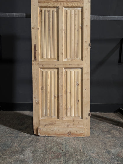 Antique Fluted 3 Lite Single Door - 28x84.75 - N78