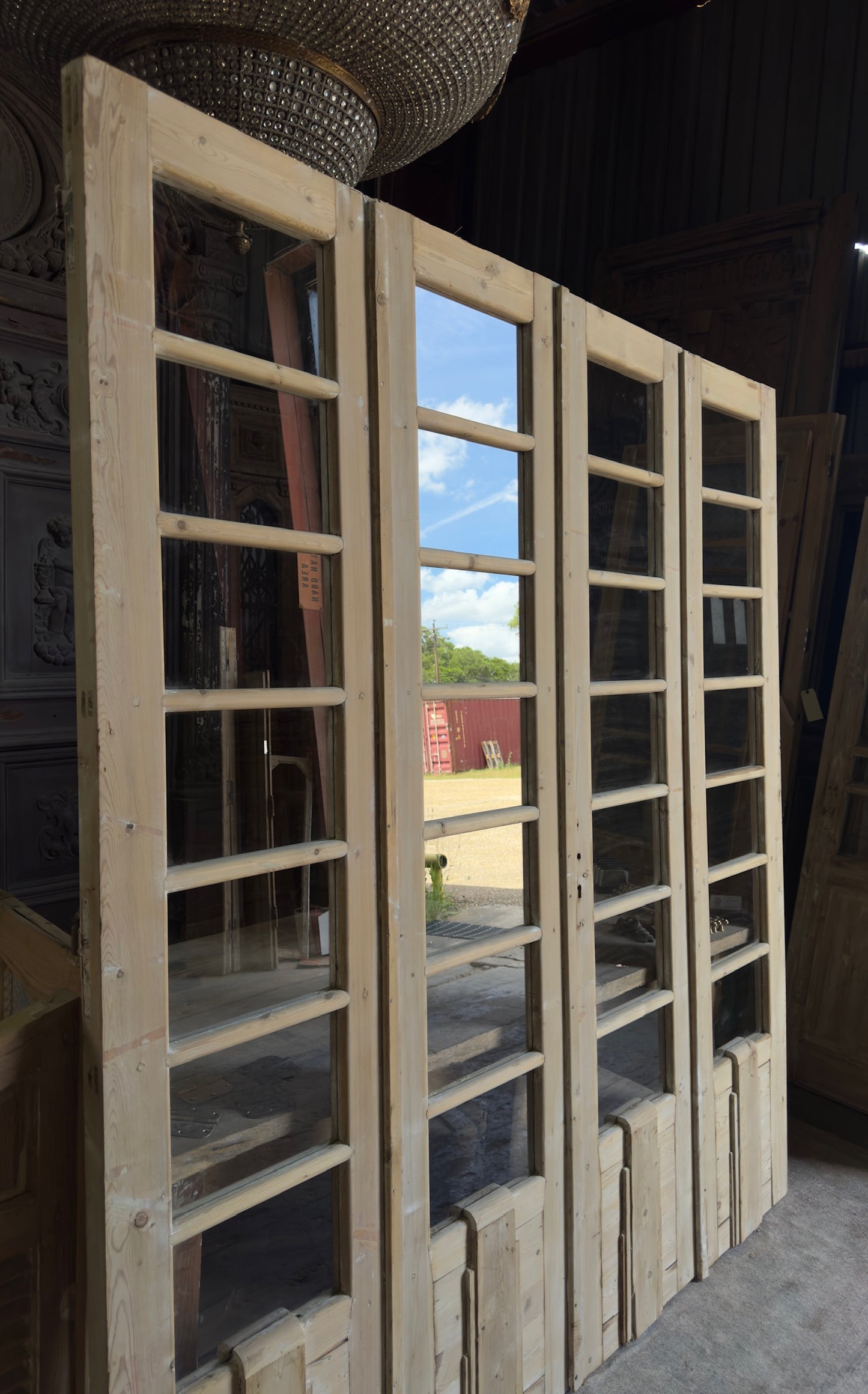 Antique Glass 10 Lite Bi-Fold Doors - 82.25x90.25 - L692