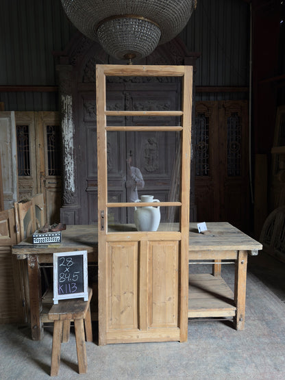 19th Century Antique Glass Door - 28x84.5 K113