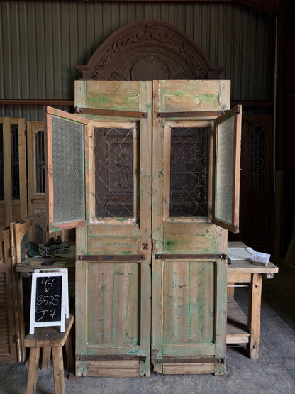 Classy Antique Iron French Doors - 44x85.25 J7