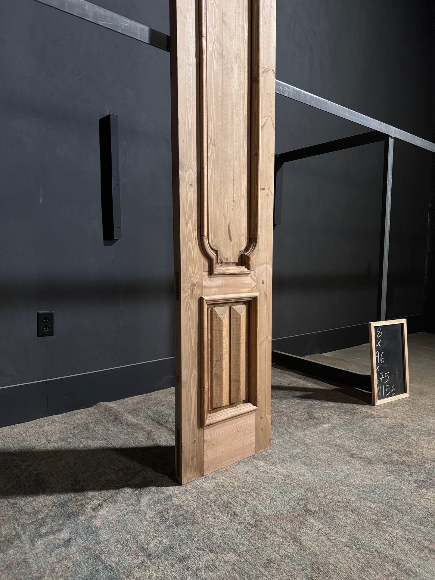 (The Allegra) Handcrafted Solid Wood Single Door - 18x96 - N156