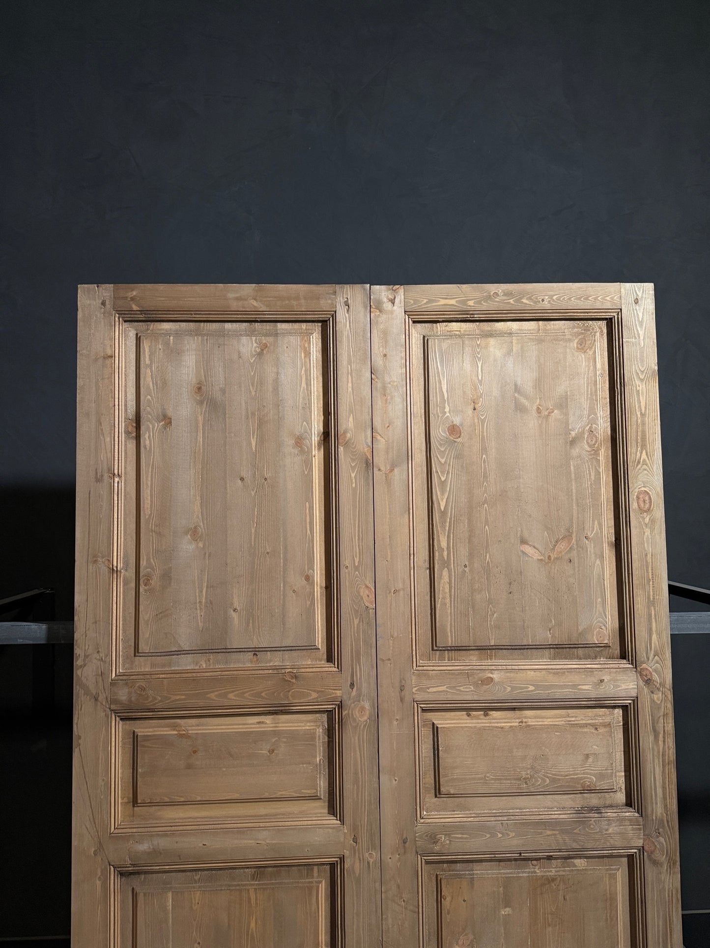 Handcrafted 3 Panel Solid French Doors - 62x96 - N226