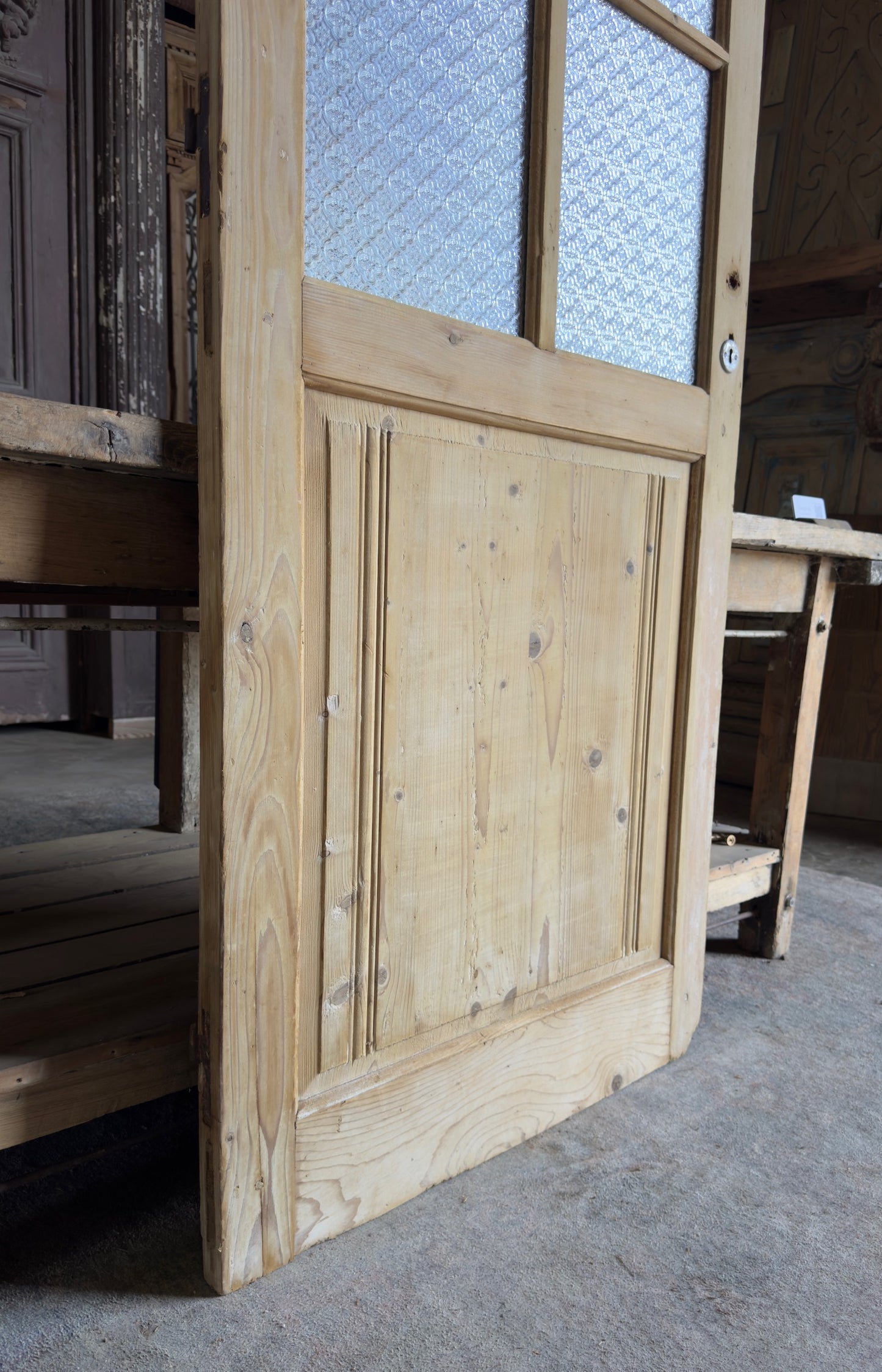 Antique Glass European Panel Door - 31.75x77.25 K488