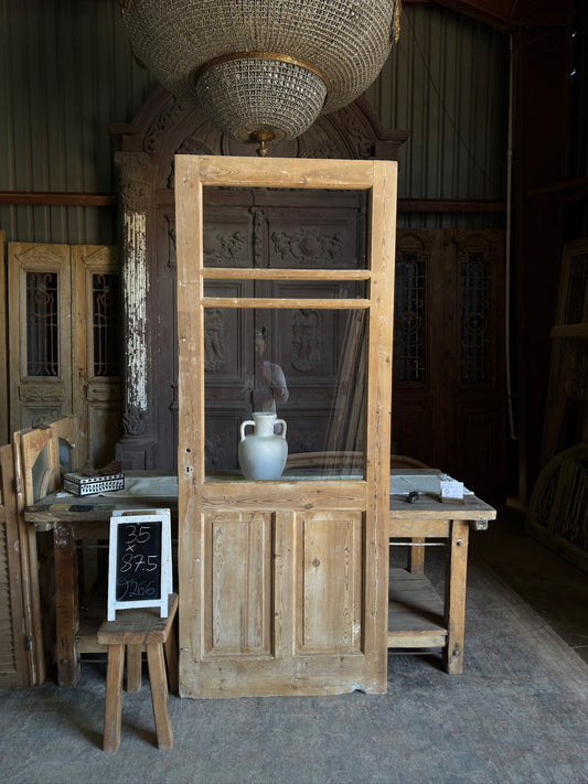 19th Century Antique Glass Single Door - 35x87.5 J266