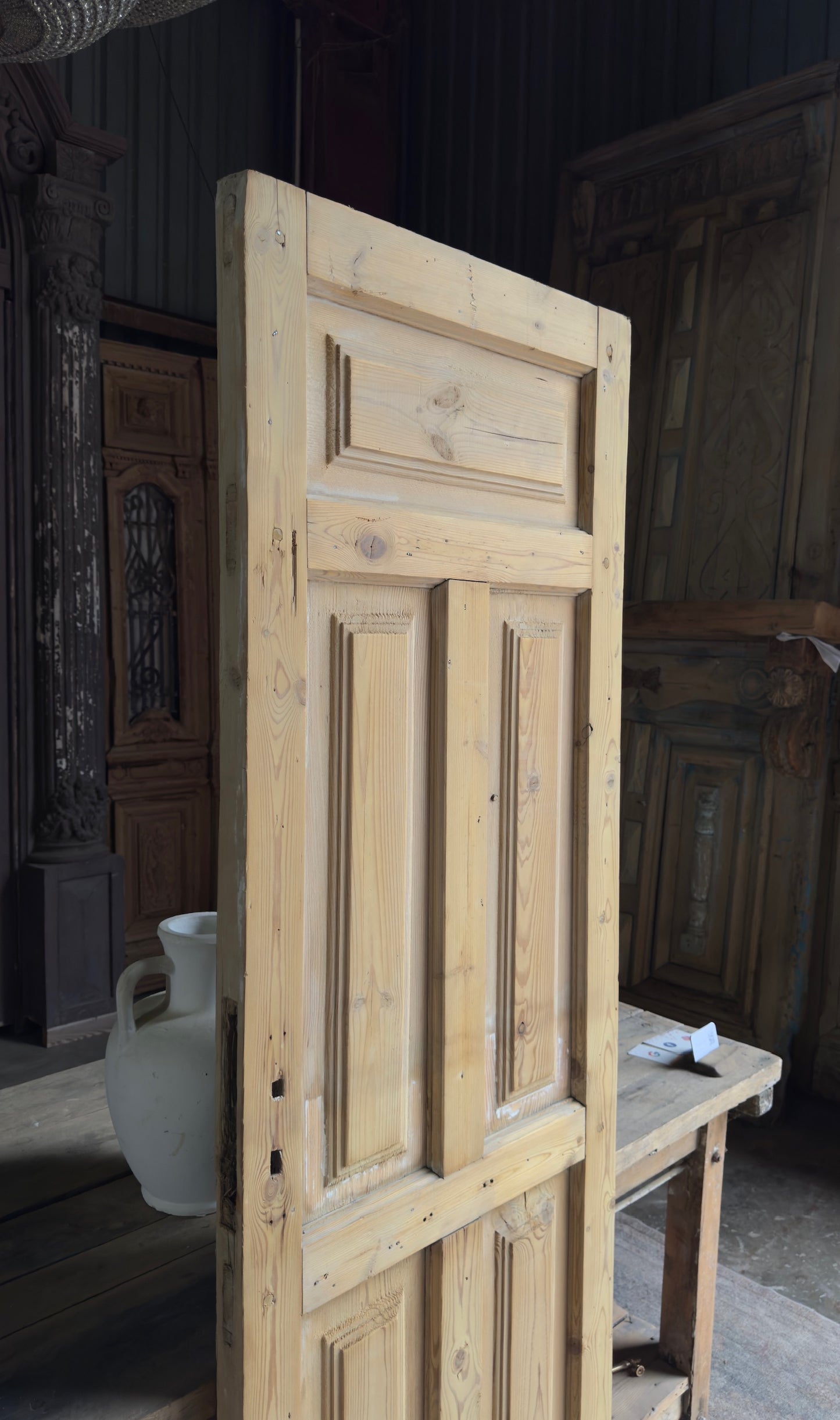 5 Panel Single Solid Antique Door - 25x78.5 K469