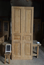 3 Panel Antique Solid French Doors - 41x101 K345