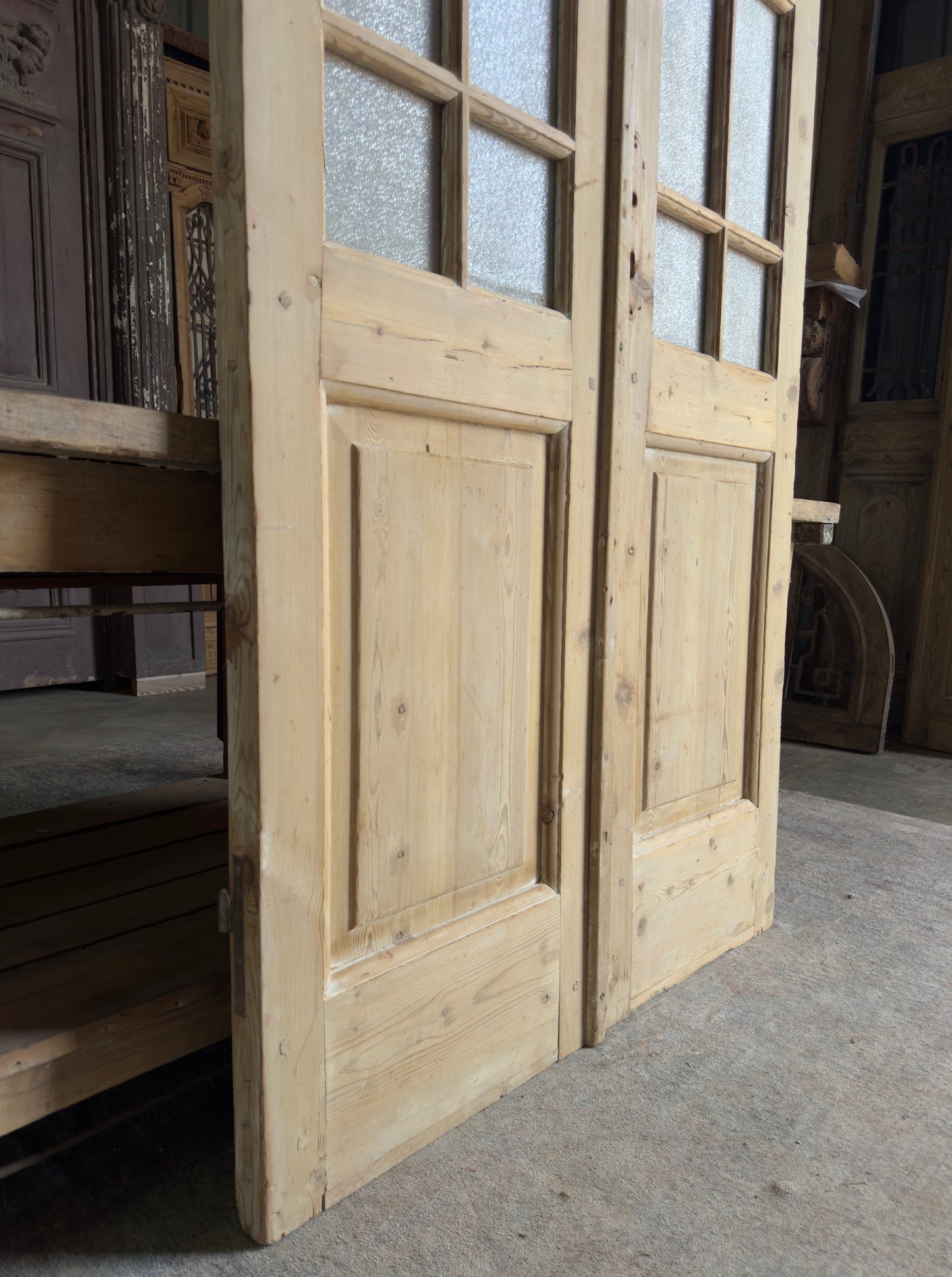 20 Lite Antique Glass French Doors - 43.75x95 K235