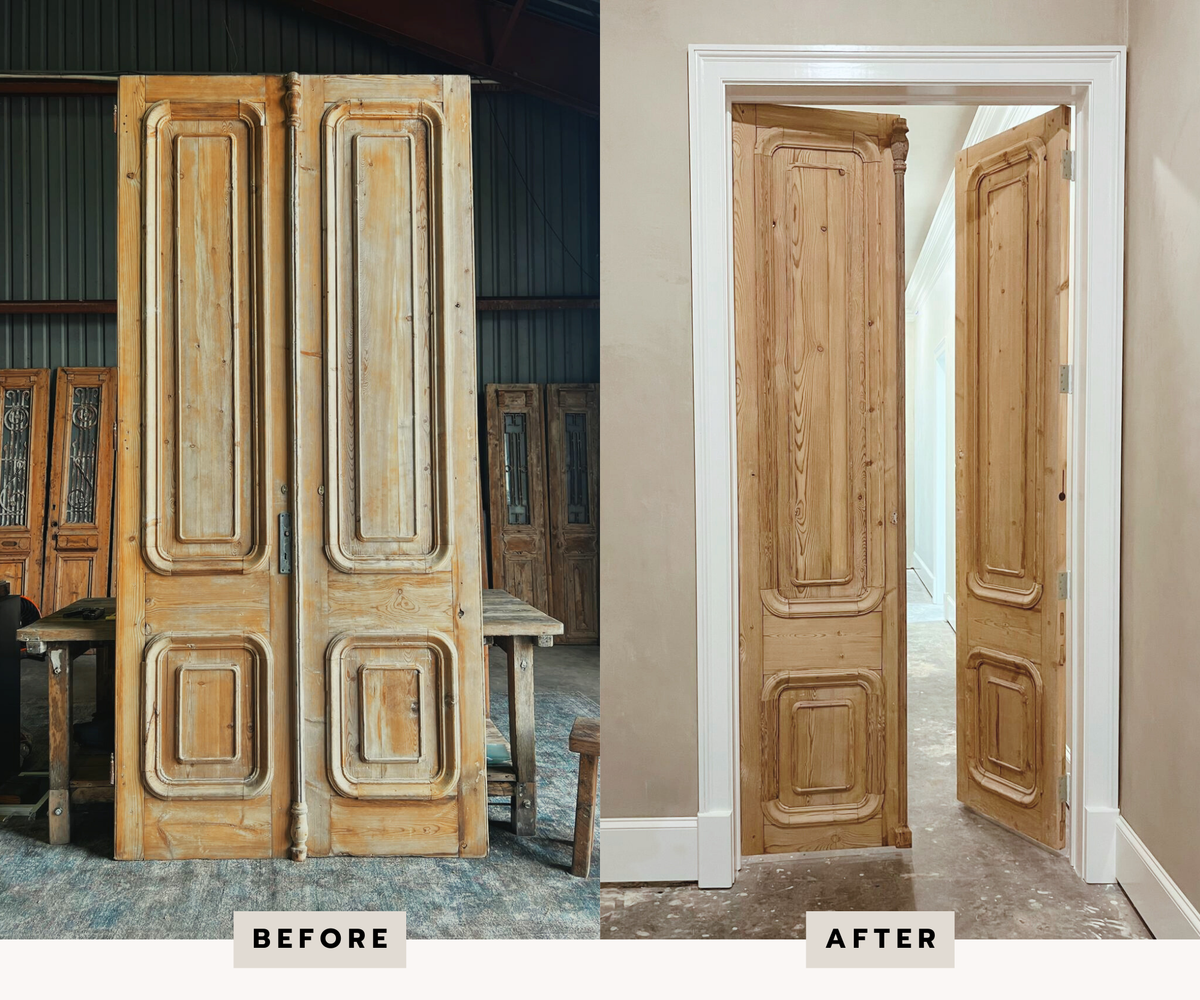 Doors fully restored and Pre-hung in a prime grade standard jamb
