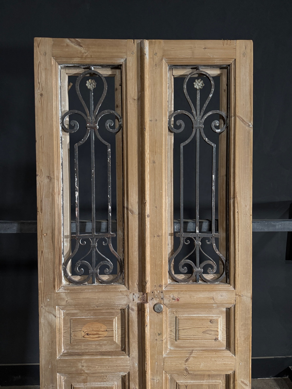 Antique Iron French Doors - 38x92 - N514