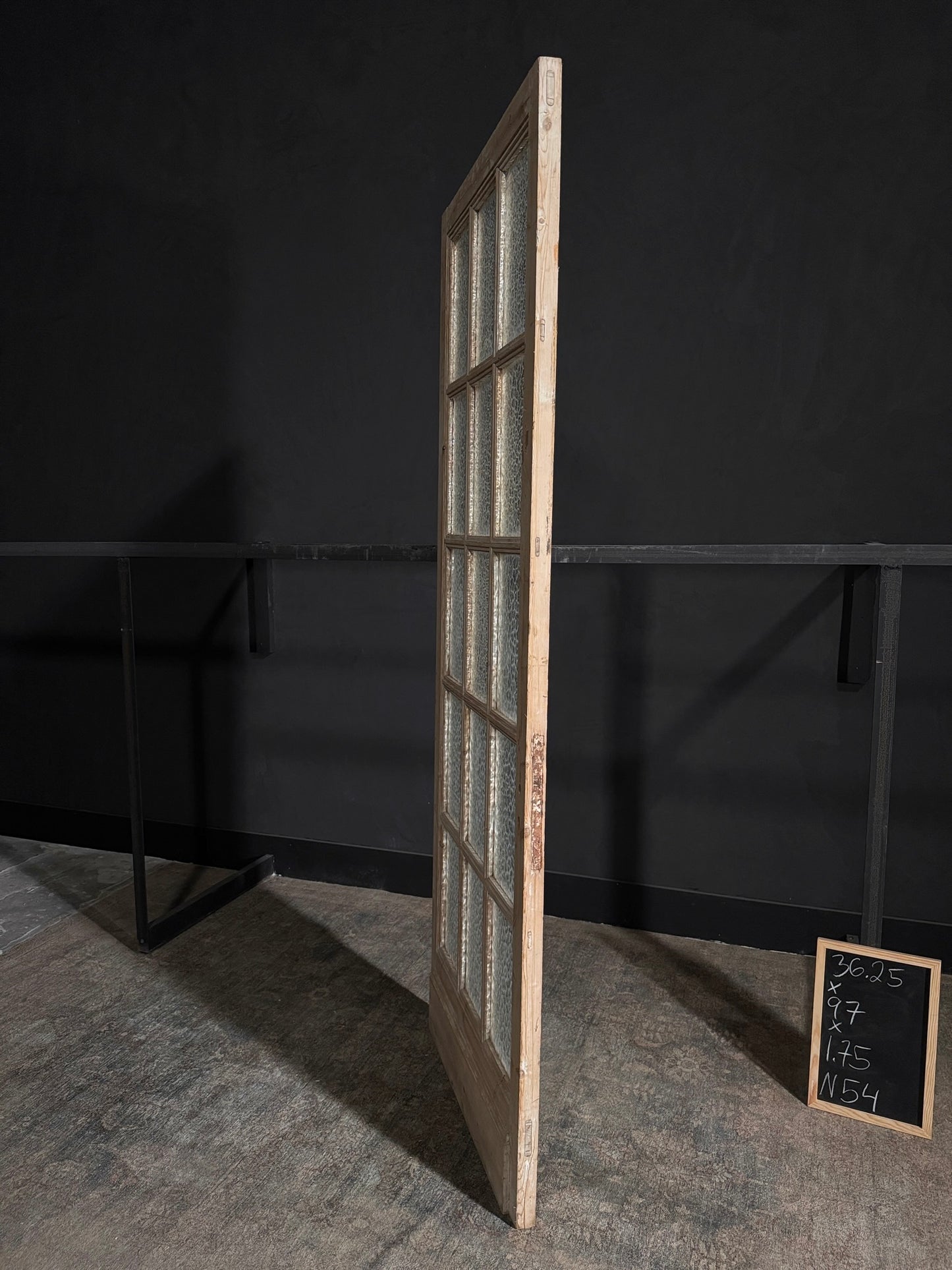 Antique Obscured Glass 15 Lite Single Door - 36.25x97 - N54