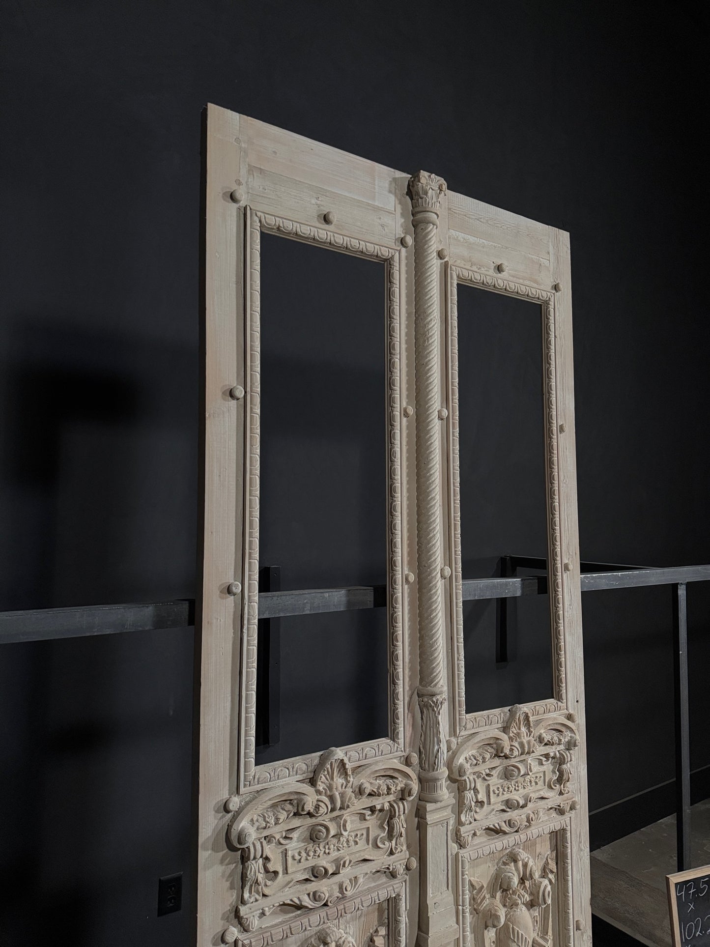 Antique Carved Double Doors - 47.5x102.25 - N337