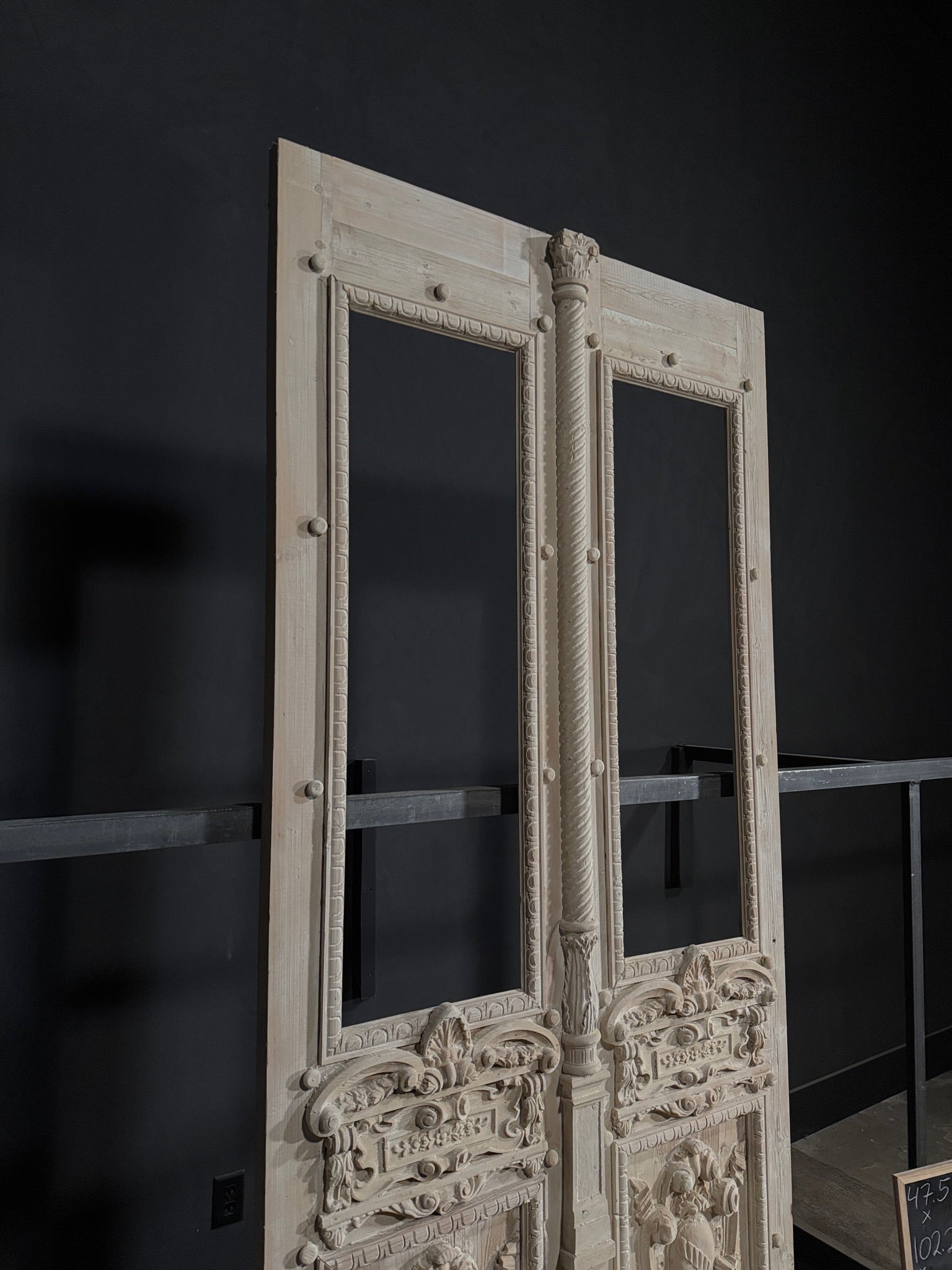 Antique Carved Double Doors - 47.5x102.25 - N337