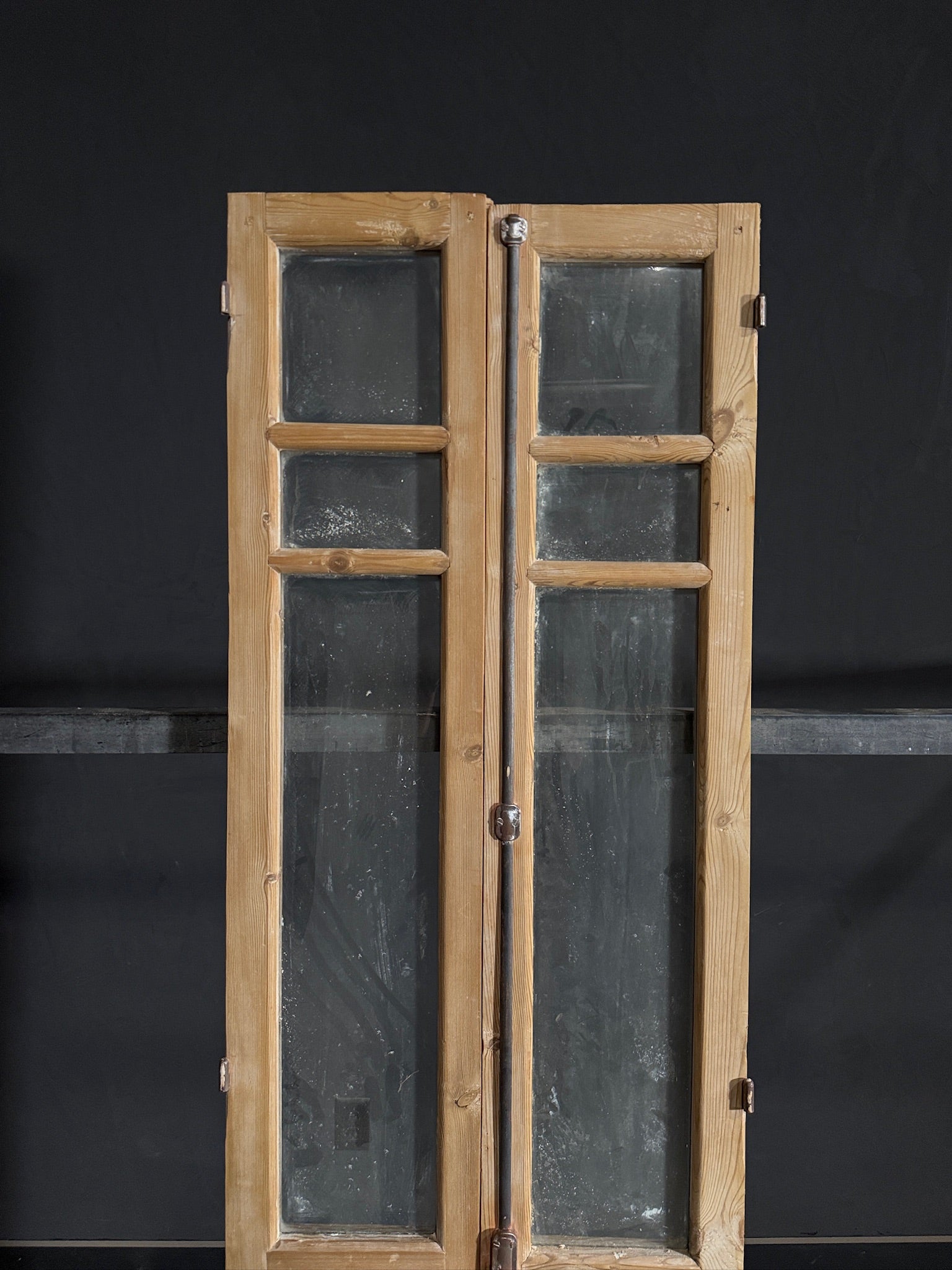 Antique Glass 3 Lite French Doors - 24.5x83.5 - N467