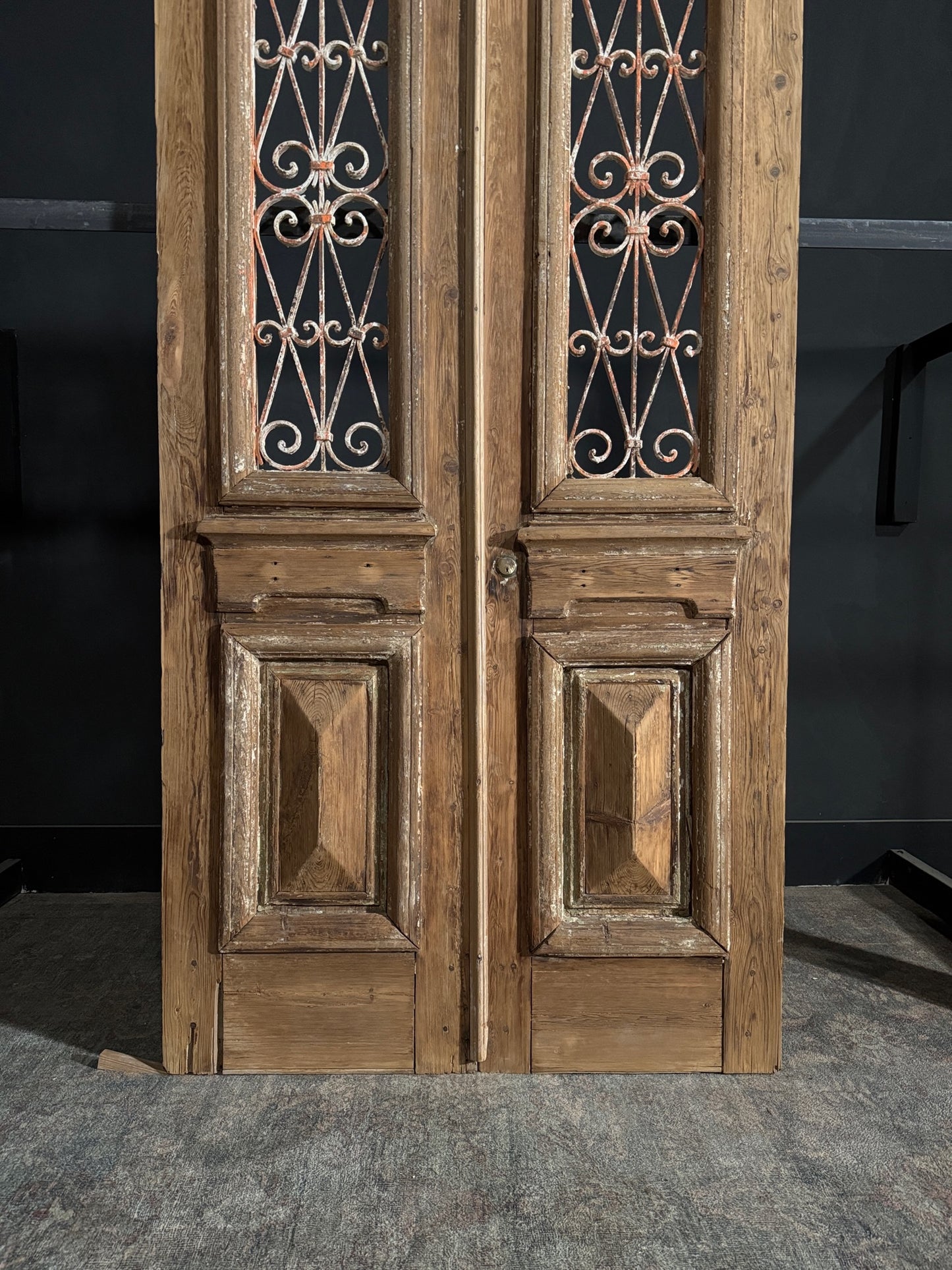 Antique Iron French Doors - 43x85.75 - N103