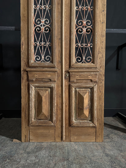 Antique Iron French Doors - 43x85.75 - N103