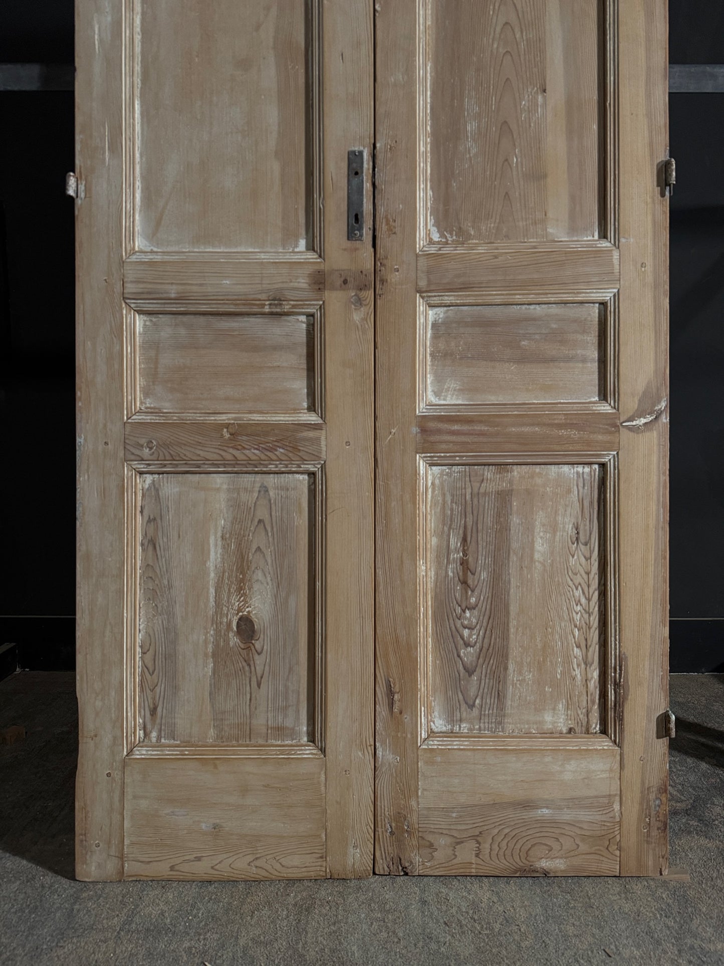Antique 3 Panel Solid Double Doors - 42.75x97.5 - N523