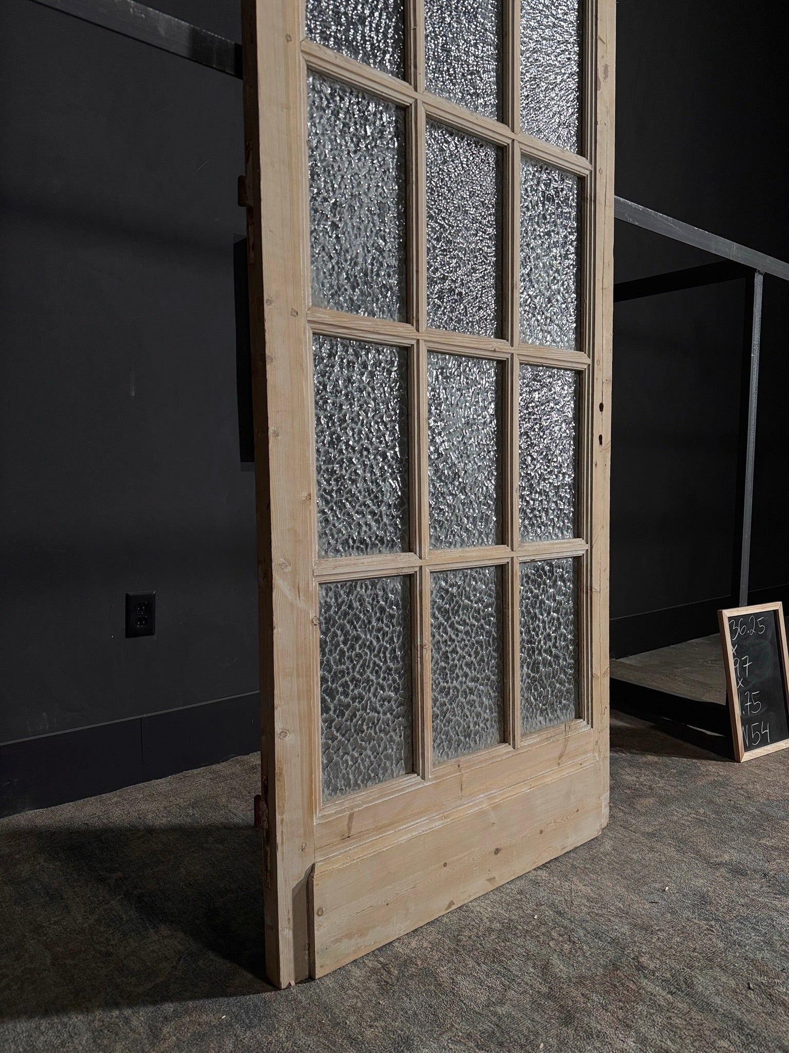 Antique Obscured Glass 15 Lite Single Door - 36.25x97 - N54