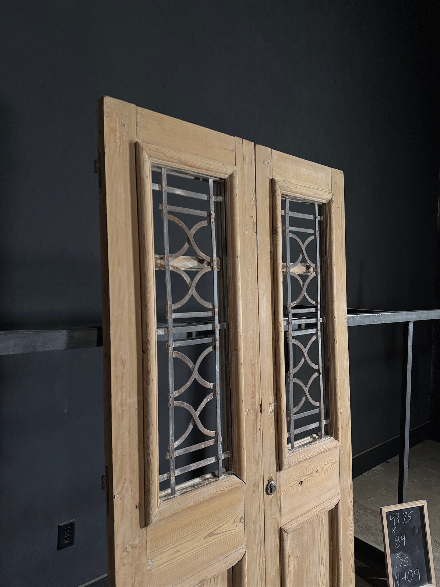 Antique Iron French Doors - 43.75x84 - N409